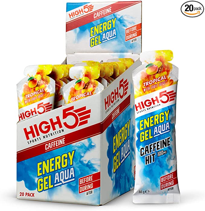 Energy Gel Aqua Caffeine Hit Tropical 60g 100mg